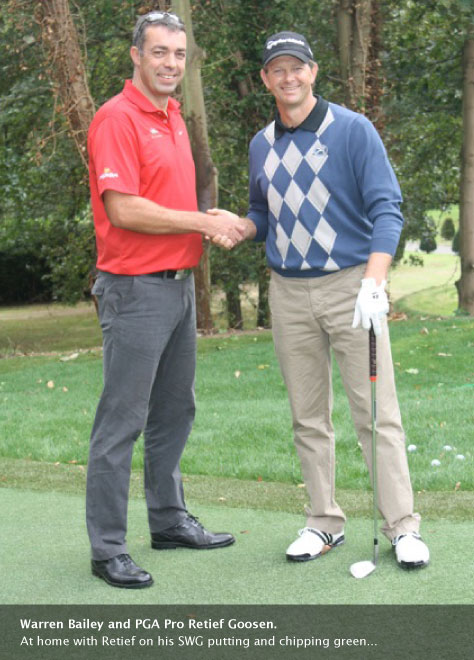 Warren Bailey with Retief Goosen