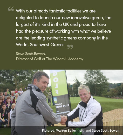 With our already fantastic facilities we are delighted to launch our new innovative green, the largest of it’s kind in the UK and proud to have had the pleasure of working with what we believe are the leading synthetic greens company in the World, Southwest Greens.